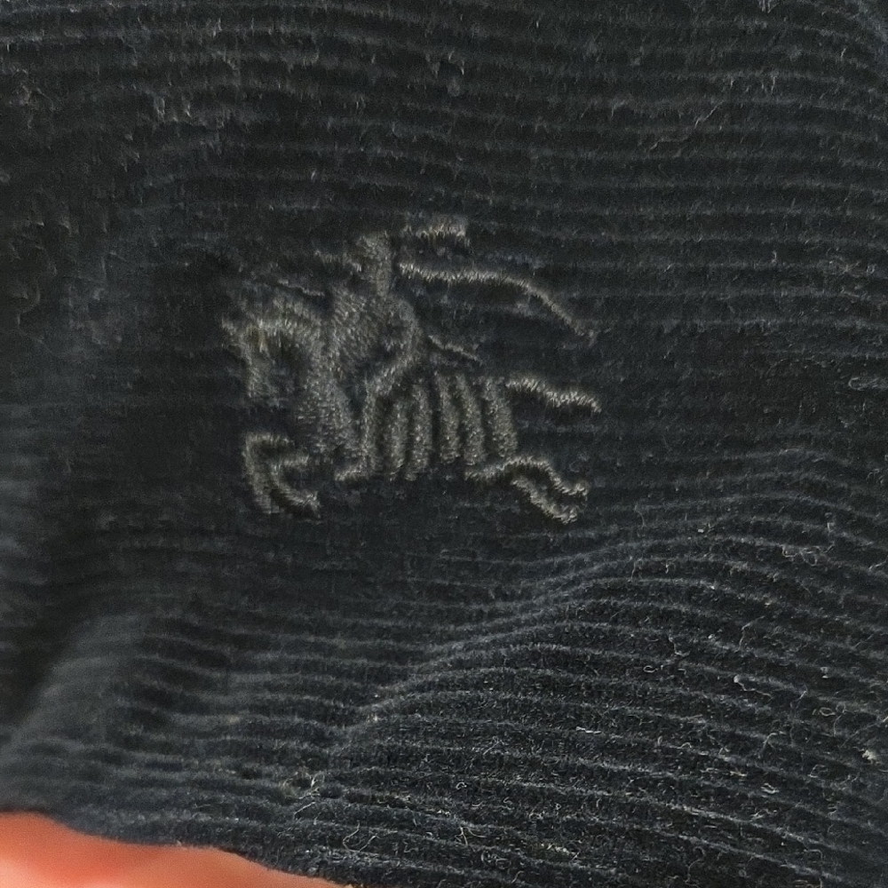 Burberry Black Corduroy Cap Authentic - Picture 6 of 6
